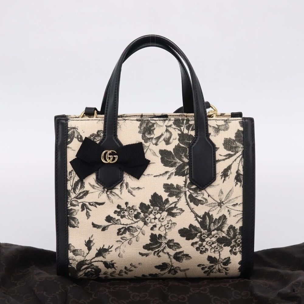 Gucci GG Ribbon Printed Linen Small - Picture 12 of 16
